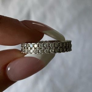 Silver Thin Double Stack Ring